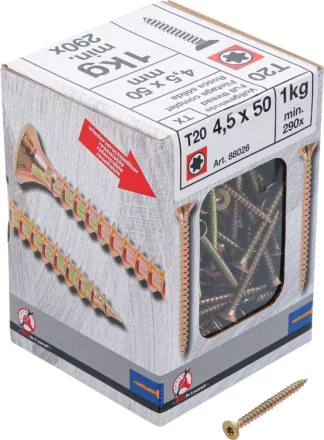 Vis multifonctions | profil en T (pour Torx) T20 | 4,5 x 50 mm | 1 kg / 290 pièces