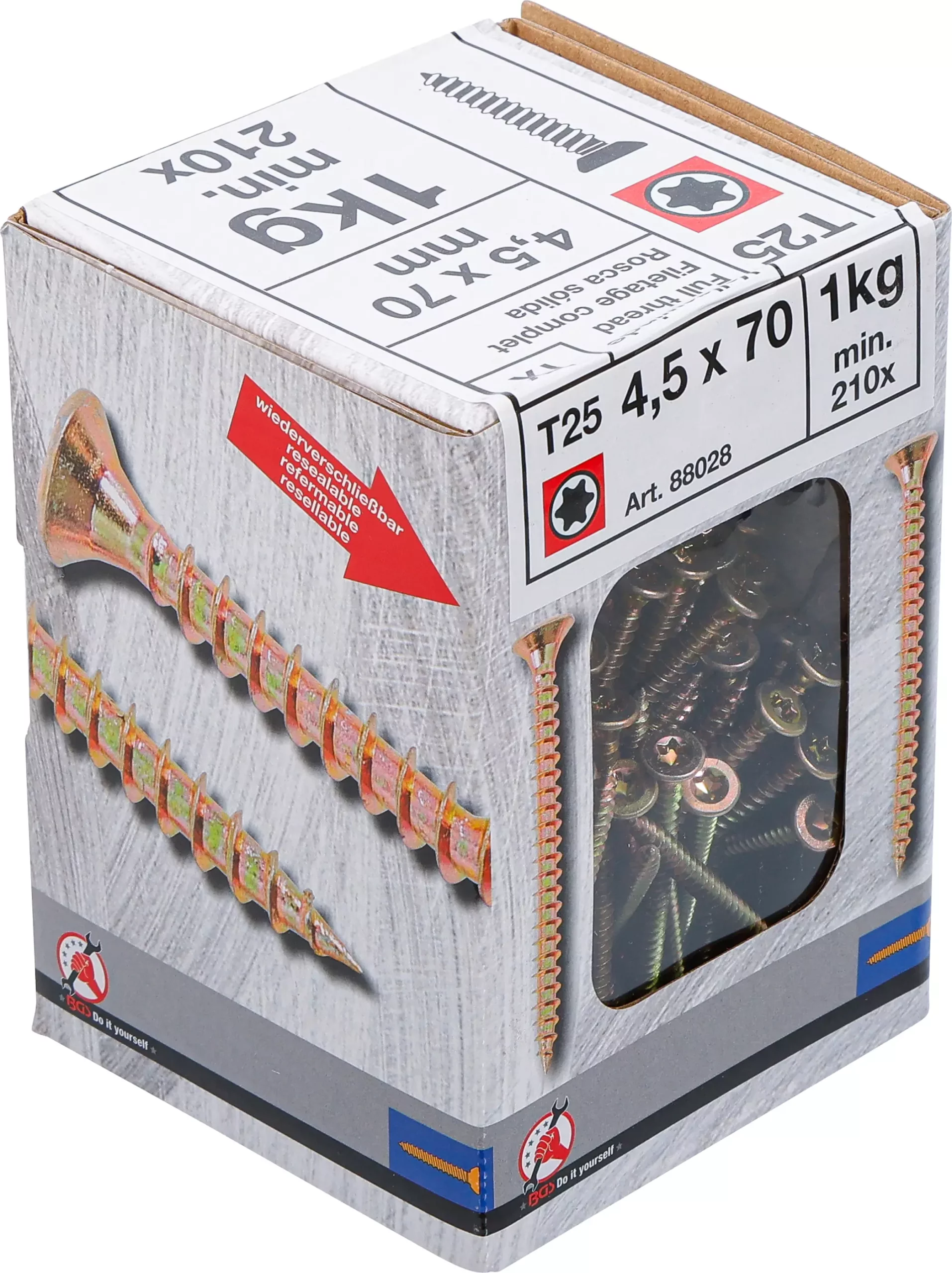 Vis multifonctions | profil en T (pour Torx) T20 | 4,5 x 70 mm | 1 kg / 210 pièces – Image 5