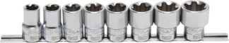 Jeu de douilles, profil T Plus (pour Torx Plus) | 12,5 mm (1/2") | 18EP - 32EP | 8 pièces