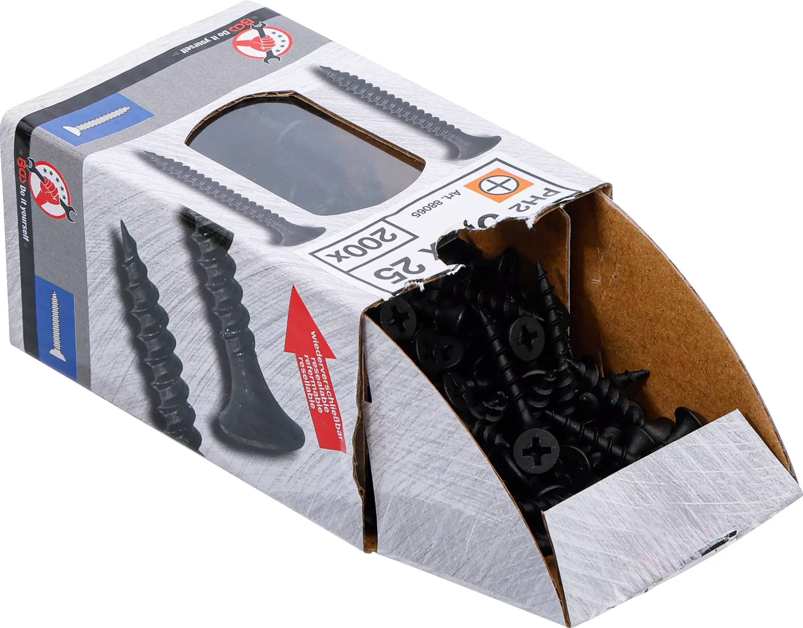 Vis pour plaques de plâtre | PH2 | filetage grossier | 3,9 x 25 mm | 200 pièces – Image 4