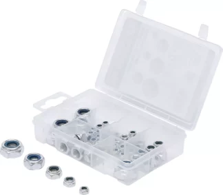 Assortiment d’écrous | autobloquants | métriques | M4 - M12 | 53 pièces