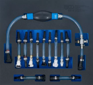 Insert kit de purge avec pompe d'amorçage basse pression diesel | pour Ford, PSA, Opel, Fiat, Rover, Land Rover, Renault, Mercedes-Benz | 12 pièces