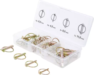 Assortiment de goupilles à clip | Ø boulon 4,5 - 11 mm | 32 pièces