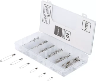 Assortiment d'épingles de sûreté | 22 - 55 mm | 6 tailles | 250 pcs.