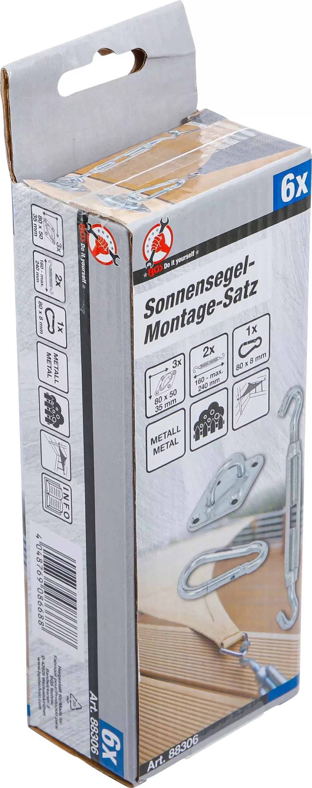 Jeu de montage de voiles d’ombrage | 6 pcs. – Image 6
