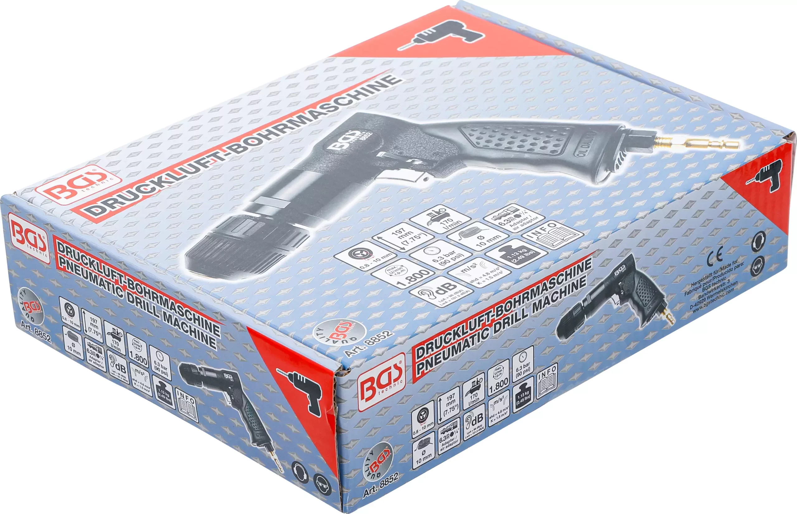 Perceuse pneumatique avec mandrin rapide 10 mm – Image 4
