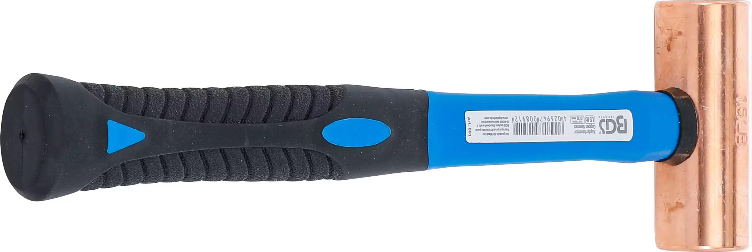 Marteau en cuivre | manche en fibres de verre | Ø 32 mm | tête 680 g (1.5 lb) – Image 4