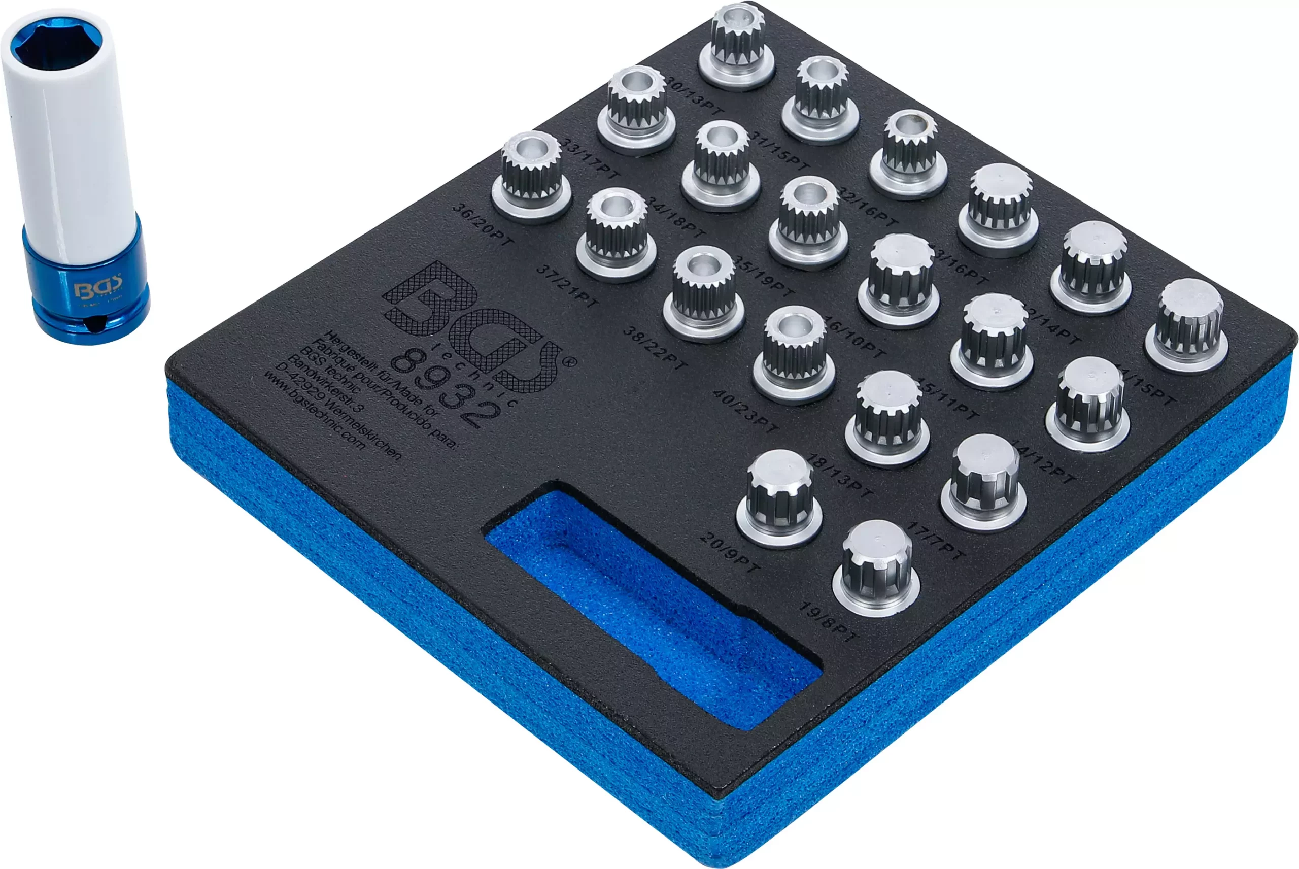 Insert de servante d'atelier 1/6 : Jeu d’outils pour écrous antivol pour BMW | 21 pièces – Image 2