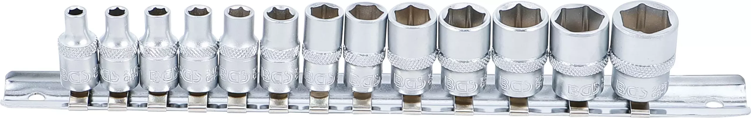 Jeu de Douilles, six pans | 6,3 mm (1/4") | 4 - 14 mm | 13 pièces