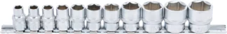 Jeu de Douilles, six pans | 10 mm (3/8") | 5/16" - 7/8" | 11 pièces