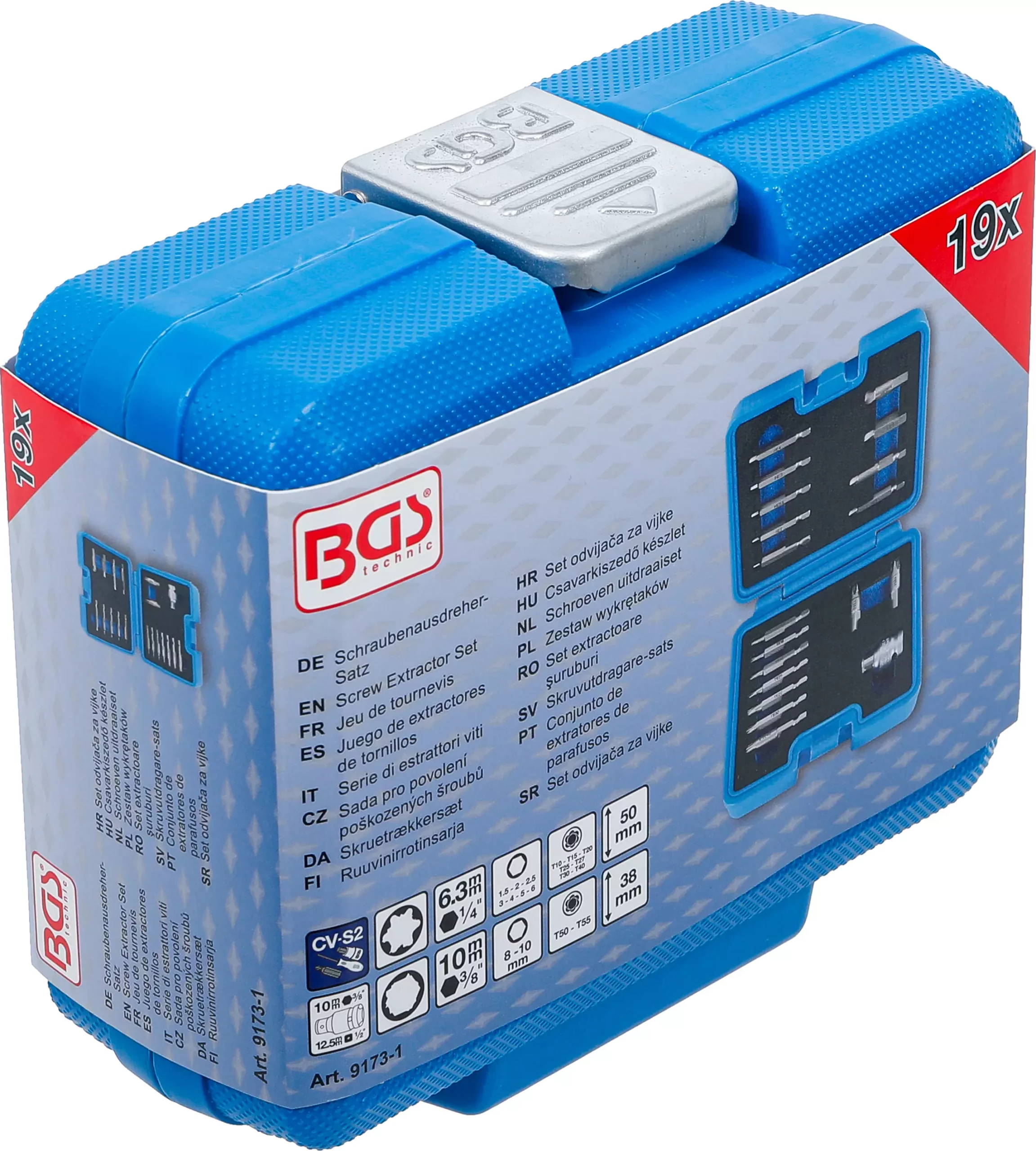 Jeu de tournevis | Pour six pans femelle 1,5 - 10 mm/Profil T (pour Torx) | T10 - T55 | 19 pièces – Image 6