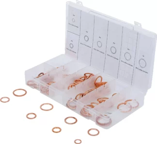 Assortiment de joints toriques | cuivre | Ø 6 - 20 mm | 95 pièces