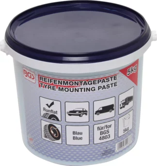 Graisse crême de montage de pneus, pour pneus run-flat | bleue | 5 kg