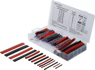 Assortiment de gaines rétractables | rouges / noires | 150 pièces