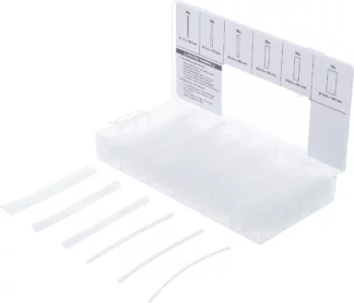 Assortiment de gaines rétractables | transparentes | 150 pièces