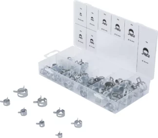 Assortiment de colliers de serrage en acier à ressorts | 80 pièces