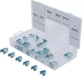 Assortiment de colliers de tuyau | Ø 6 - 16 mm | 30 pièces