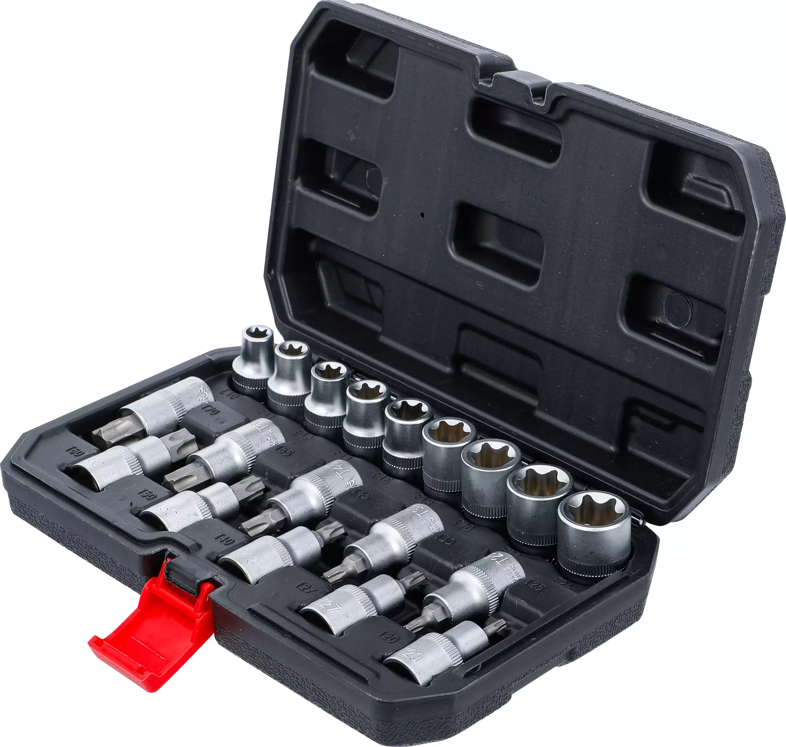 Jeu d’embouts/de douilles | 12,5 mm (1/2") | profil en T (pour Torx) / Profil E | 19 pièces – Image 3