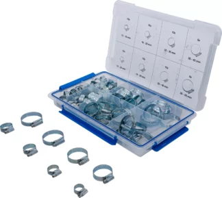 Assortiment de colliers de tuyau flexible | 80 pièces