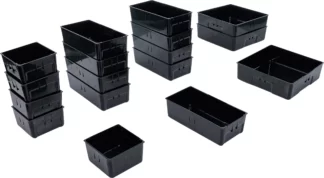 Compartiments de rangement en matière plastique | pour servante d’atelier | 17 pièces
