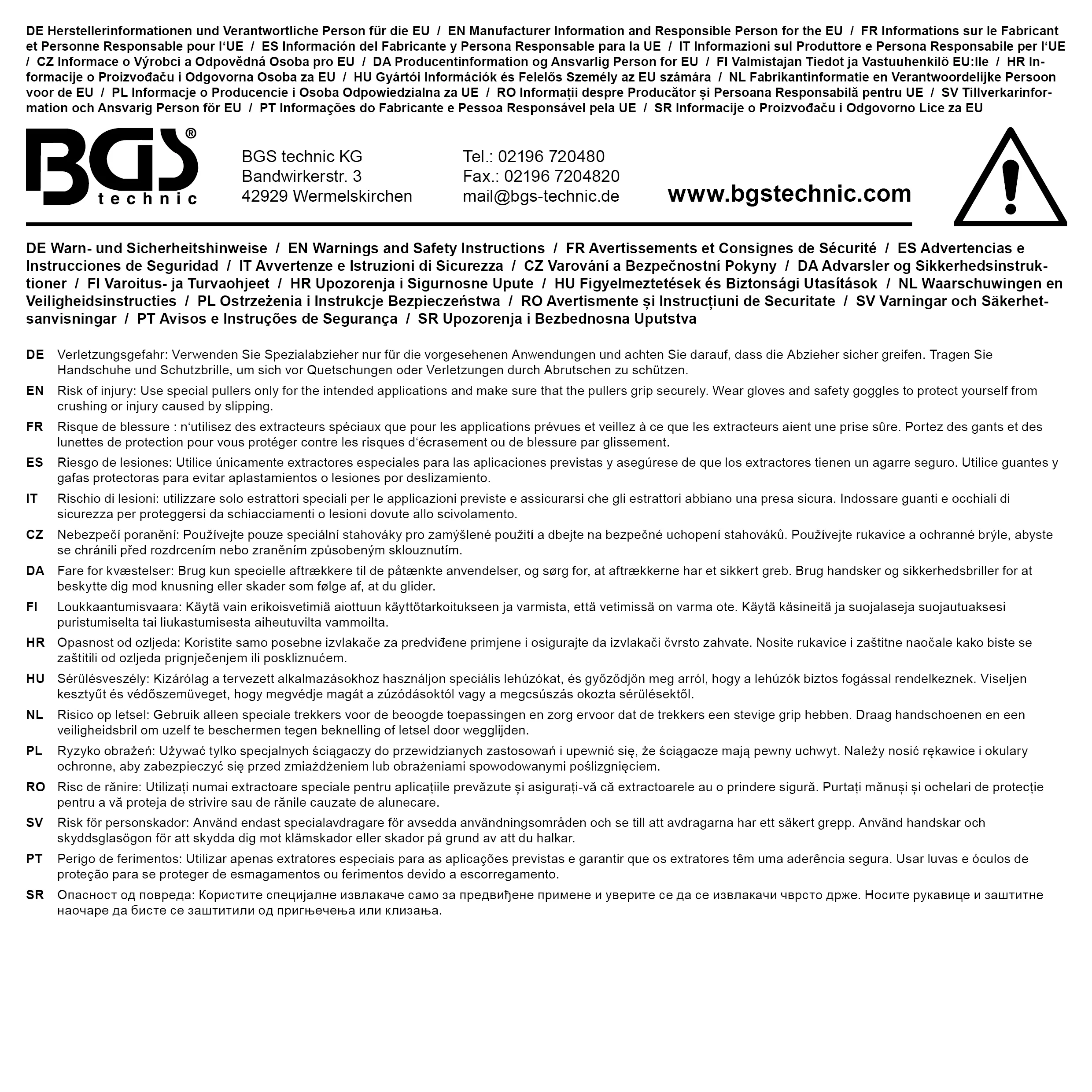 Jeu d’extracteurs de roulements intérieurs | 11 pièces – Image 2