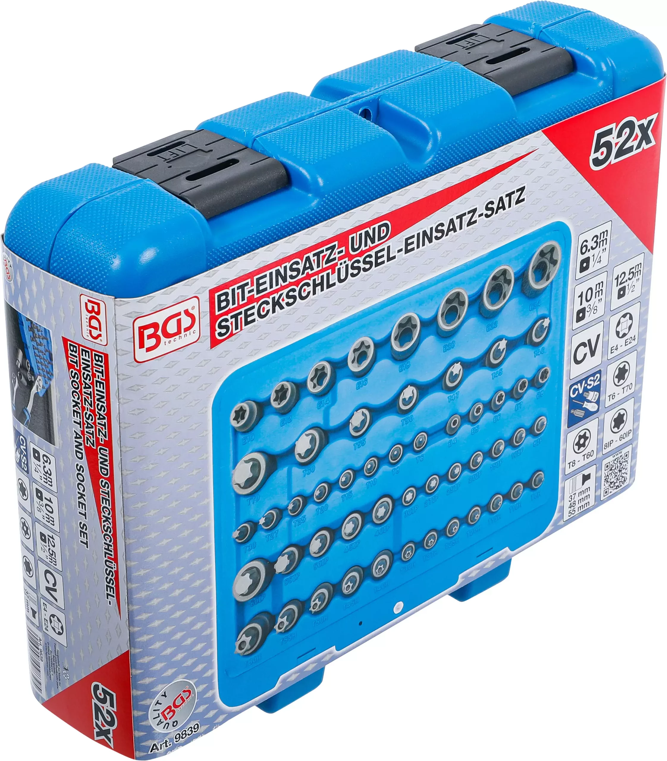 Jeu d’embouts et de douilles | Profil E/T (pour Torx)/Profil T (pour Torx) avec perçage/Profil TP (pour Torx Plus) | 52 pièces – Image 6