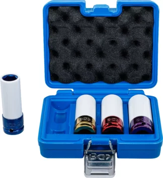 Jeu de douilles de puissance avec protection | 12,5 mm (1/2") | 17 / 19 / 21 / 22 mm | 4 pièces