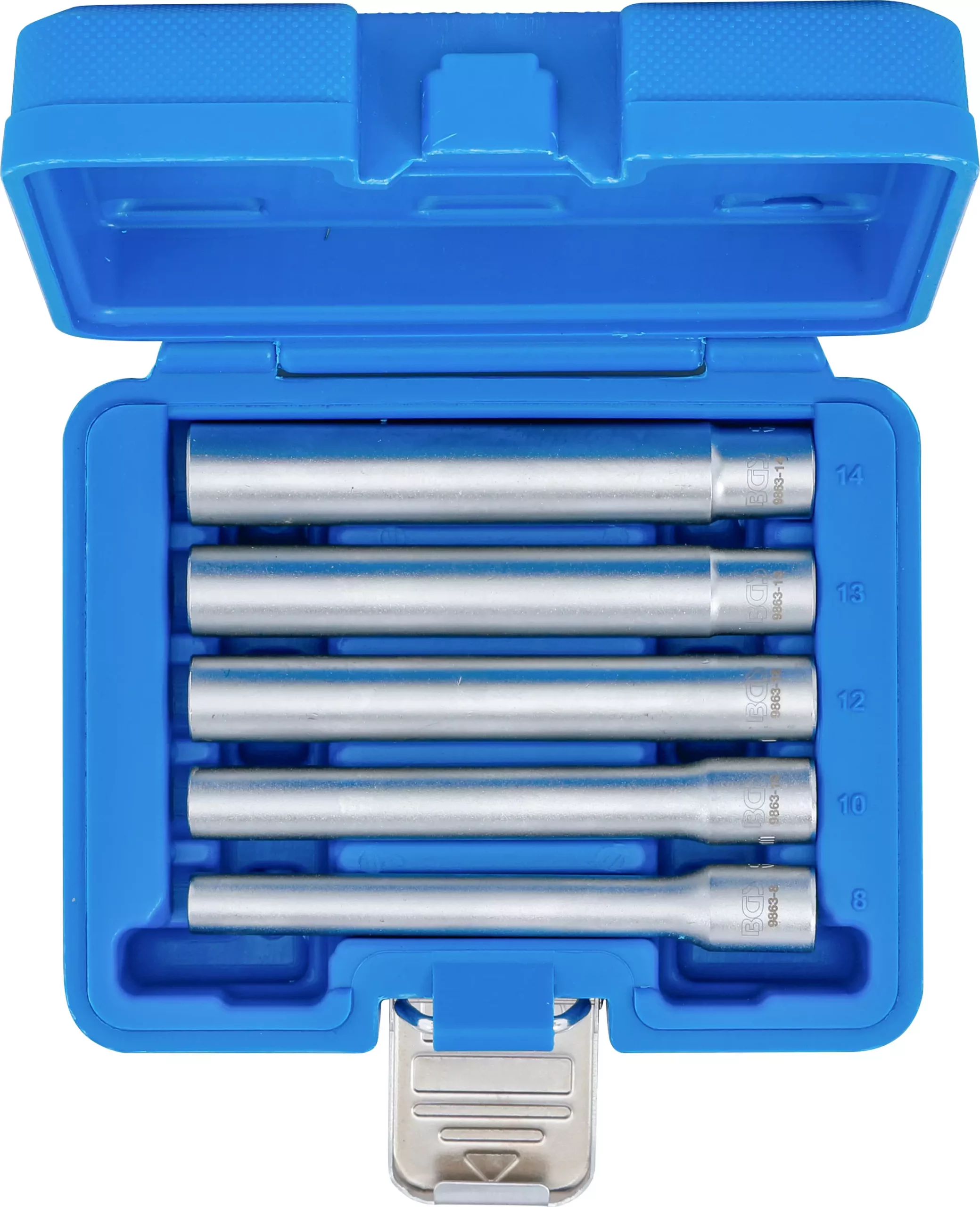 Jeu de douilles, hexagonales, extra longues | transmission par carré femelle 10 mm (3/8") | 8 - 14 mm | 5 pièces – Image 4