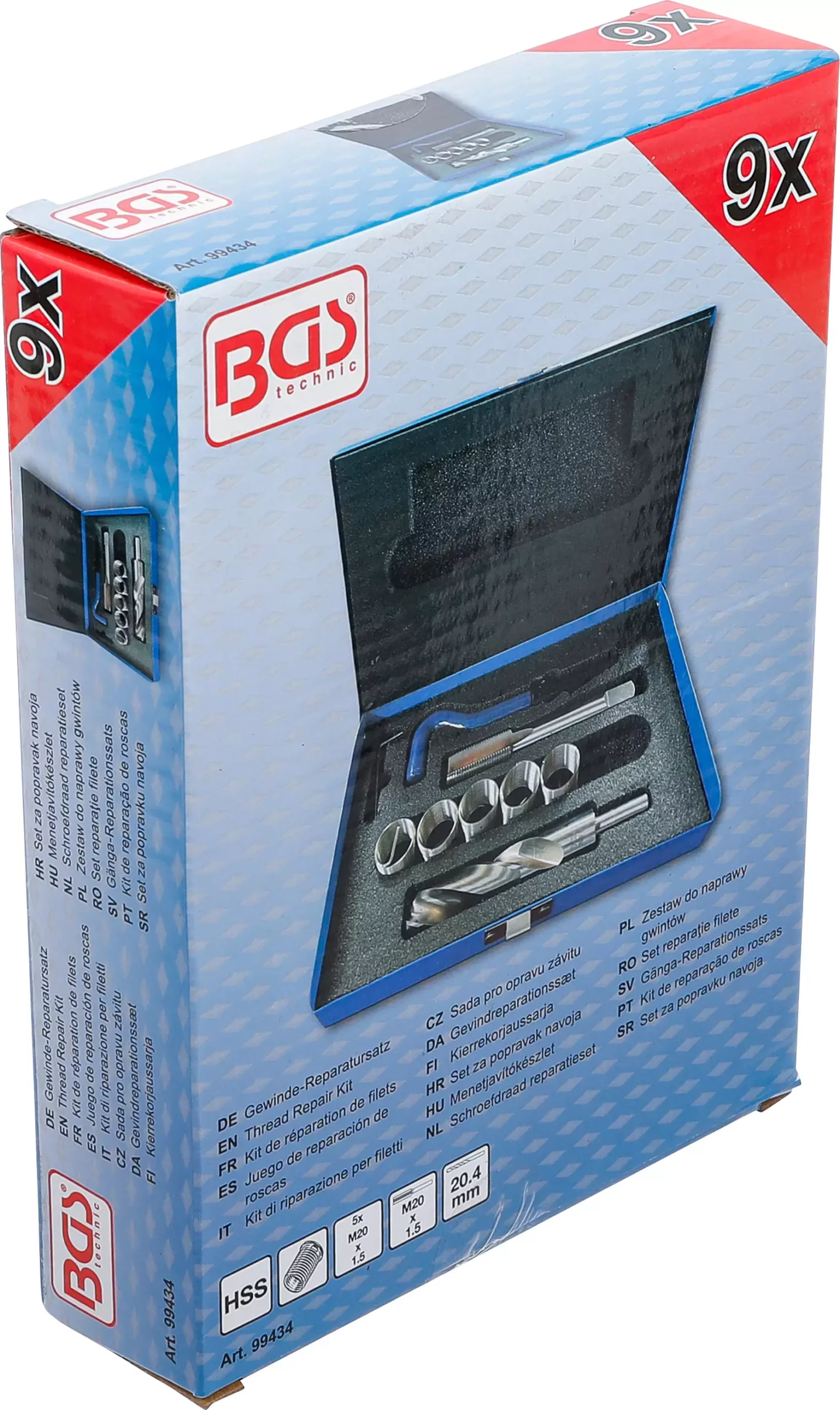 Kit de réparation de filets | M20 x 1,5 | 9 pièces – Image 6
