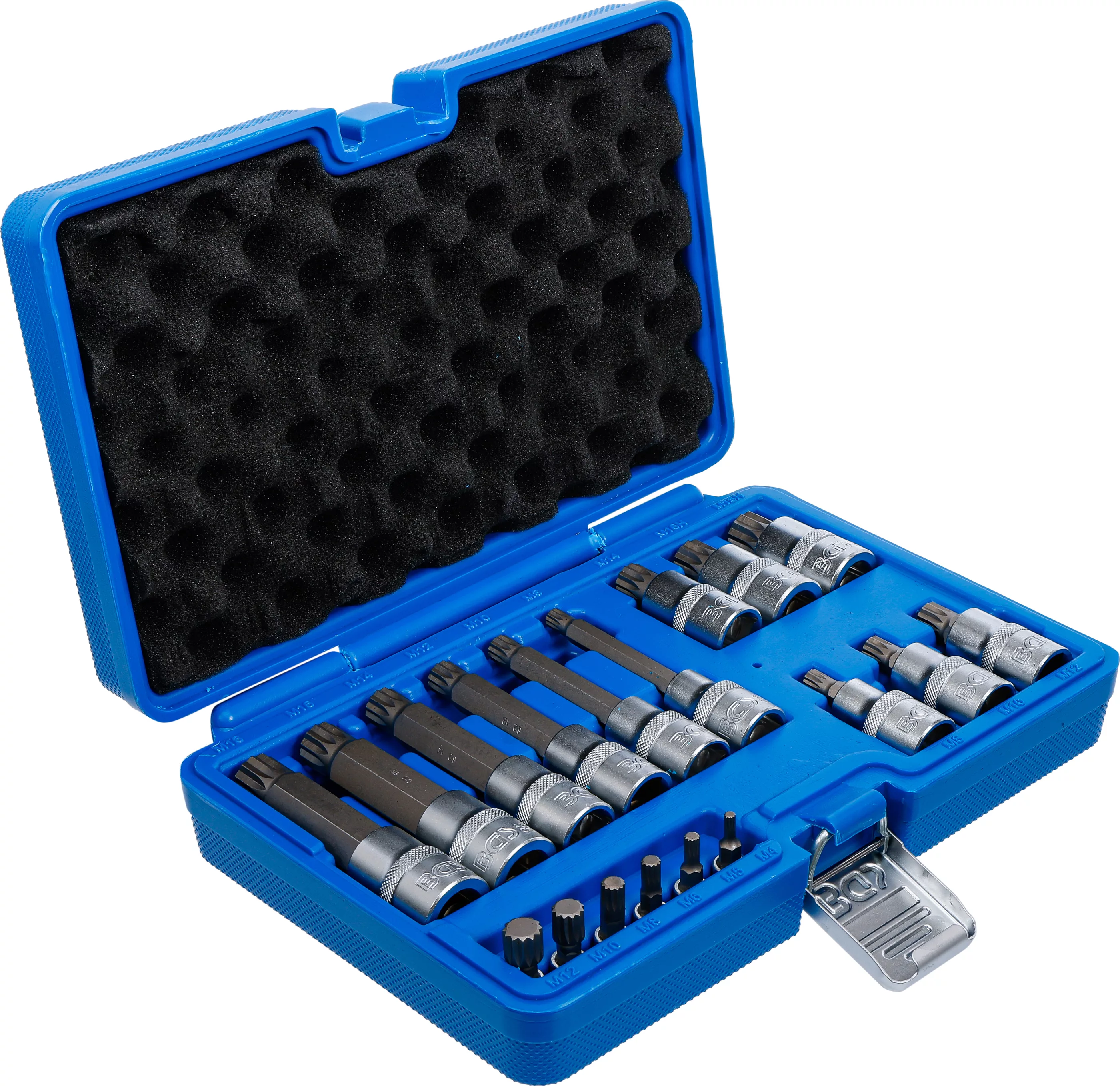 Jeu de douilles à embouts | 6,3 mm (1/4") / 12,5 mm (1/2") | Denture multiple intérieure (pour XZN) | 18 pièces – Image 9