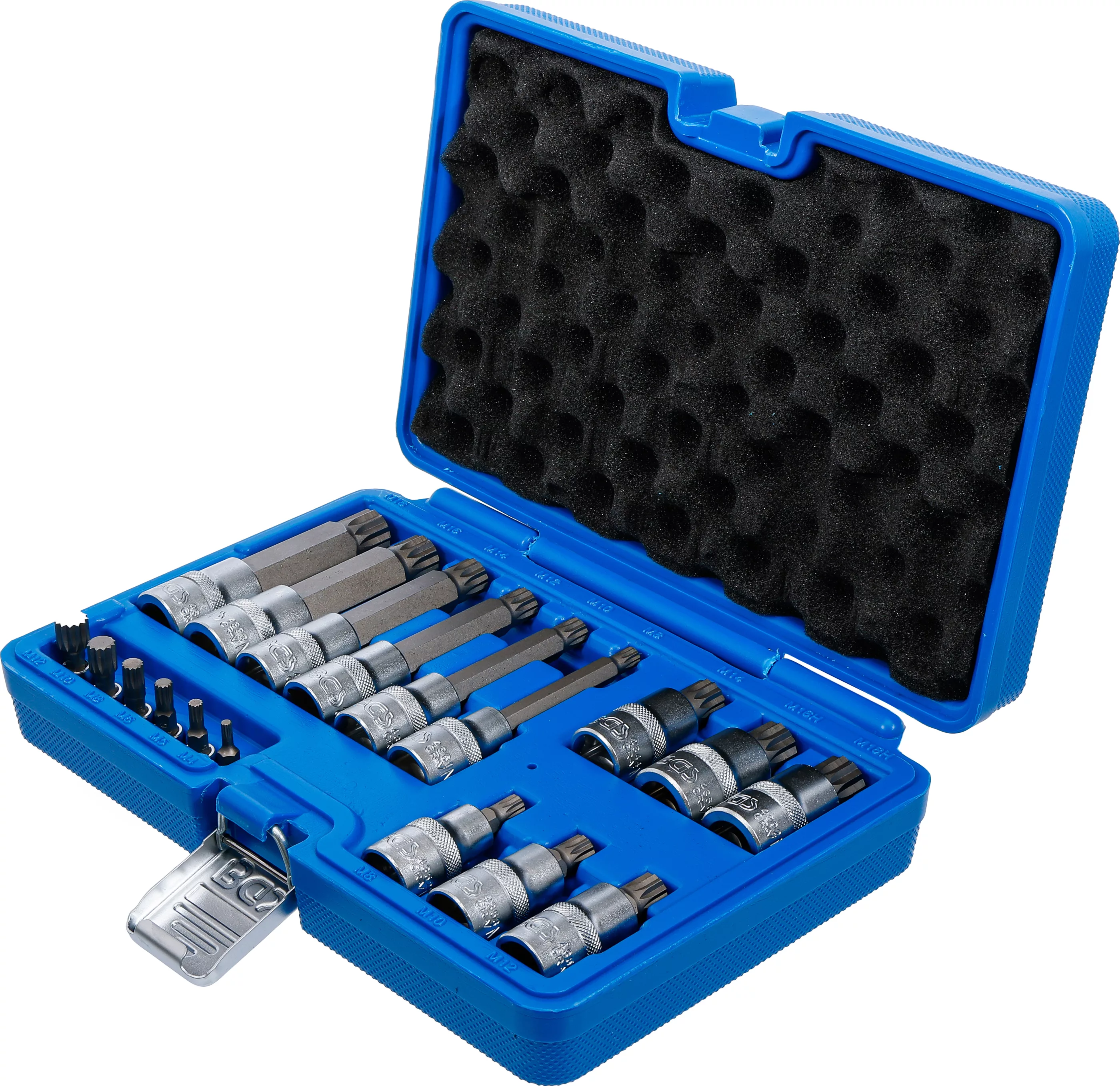 Jeu de douilles à embouts | 6,3 mm (1/4") / 12,5 mm (1/2") | Denture multiple intérieure (pour XZN) | 18 pièces – Image 10