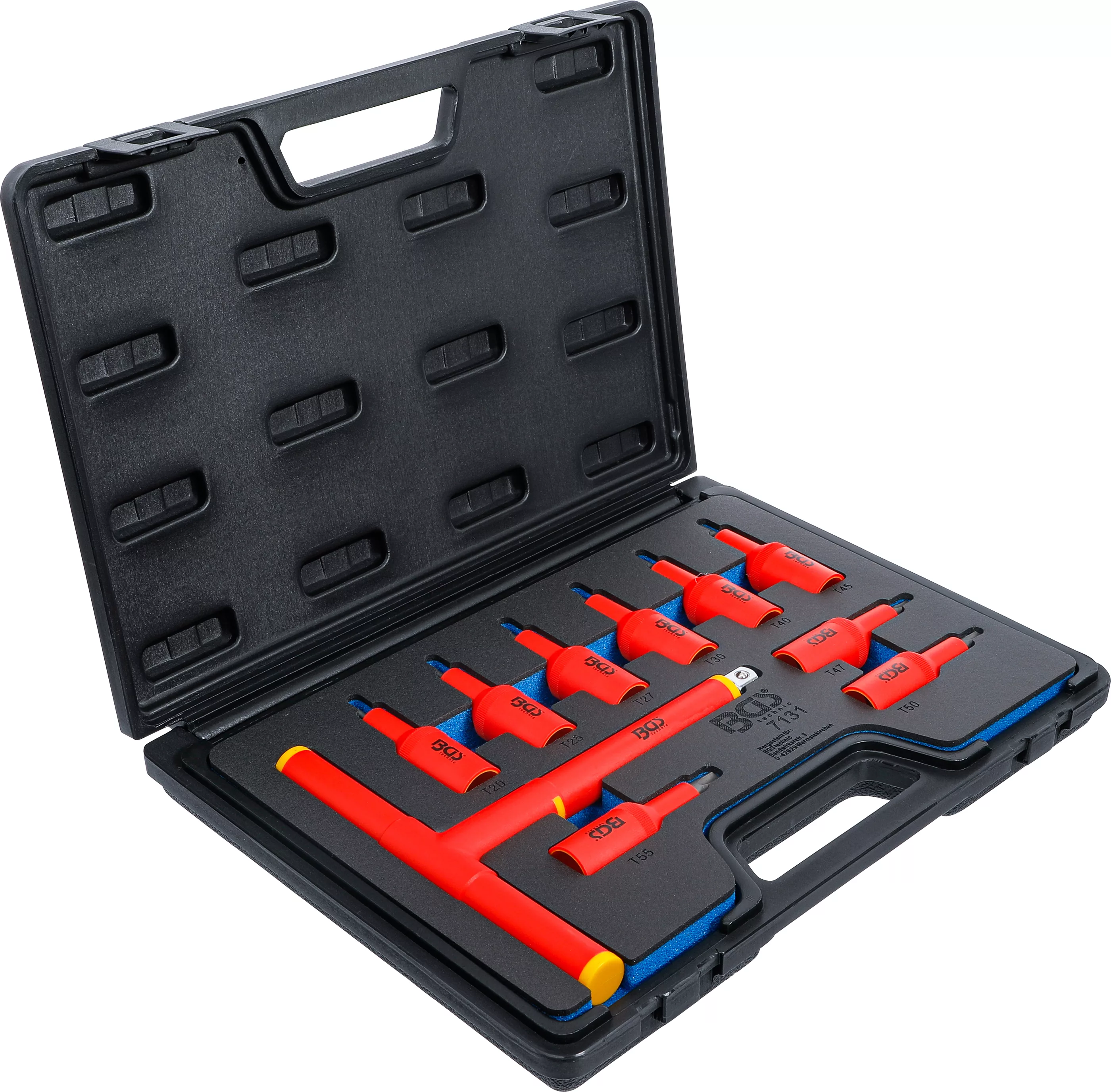 Jeu de douilles à embouts VDE | Empreinte carré femelle 12,5 mm (1/2") | Profil T (pour Torx) T20 - T55 | 10 pièces – Image 12