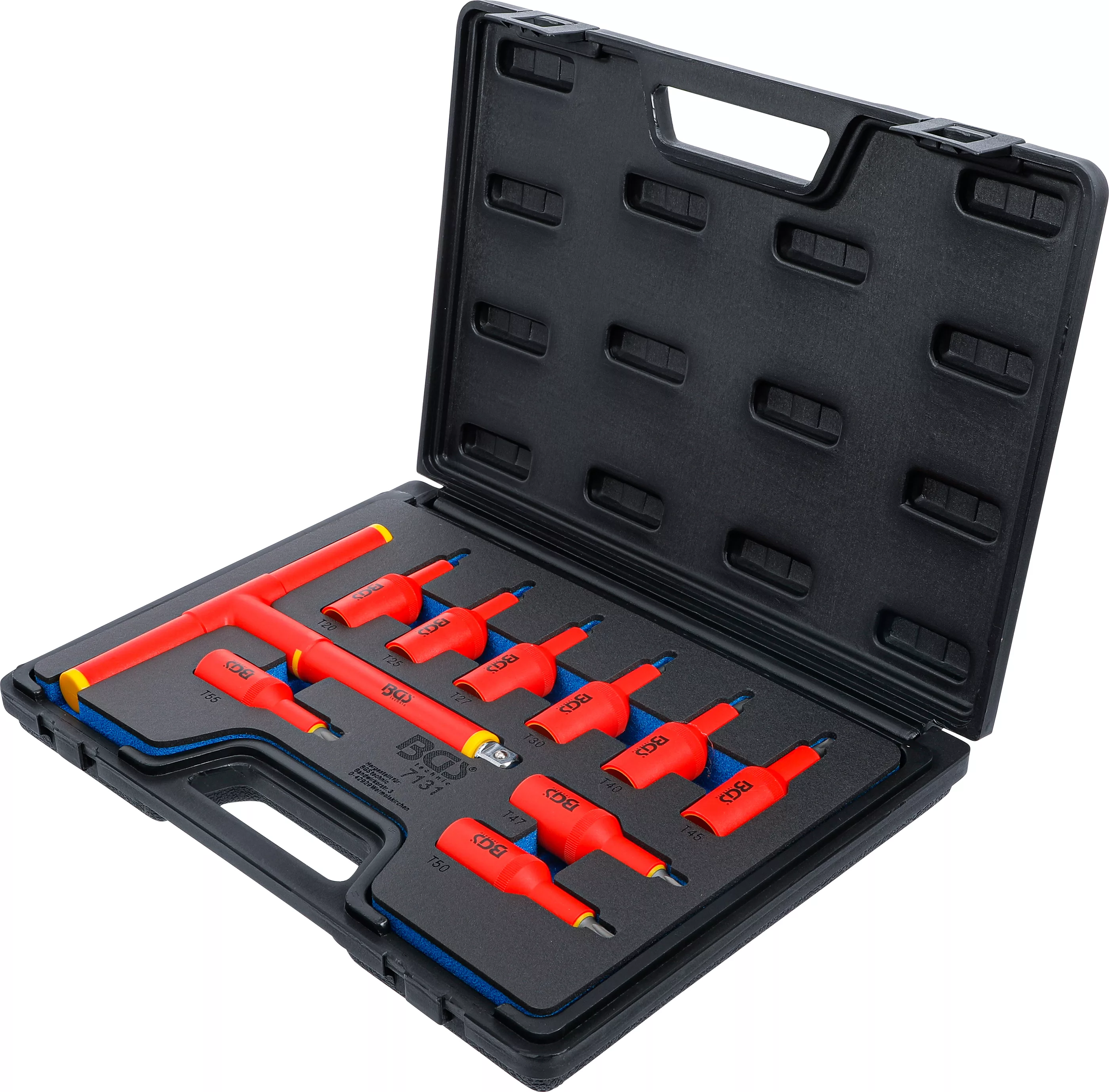 Jeu de douilles à embouts VDE | Empreinte carré femelle 12,5 mm (1/2") | Profil T (pour Torx) T20 - T55 | 10 pièces – Image 13