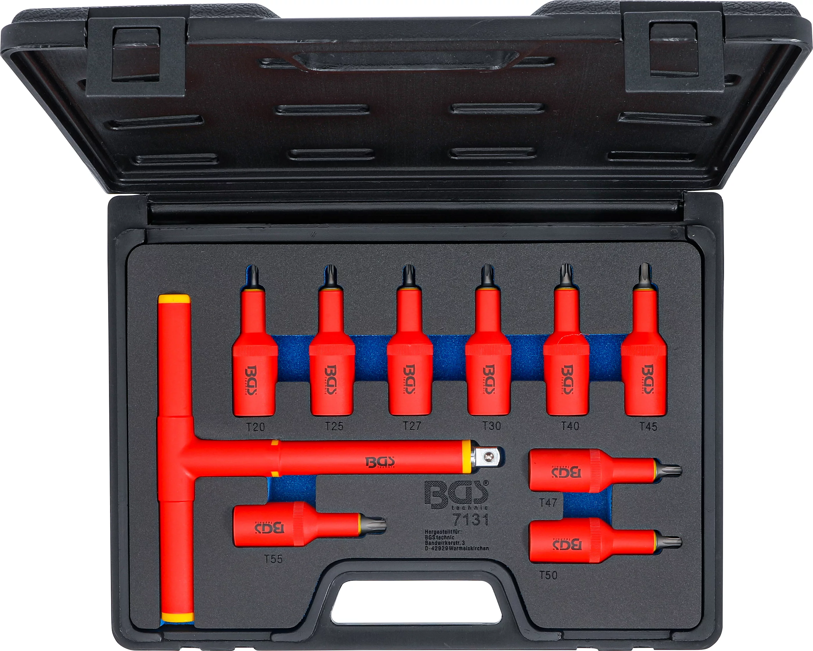 Jeu de douilles à embouts VDE | Empreinte carré femelle 12,5 mm (1/2") | Profil T (pour Torx) T20 - T55 | 10 pièces – Image 14