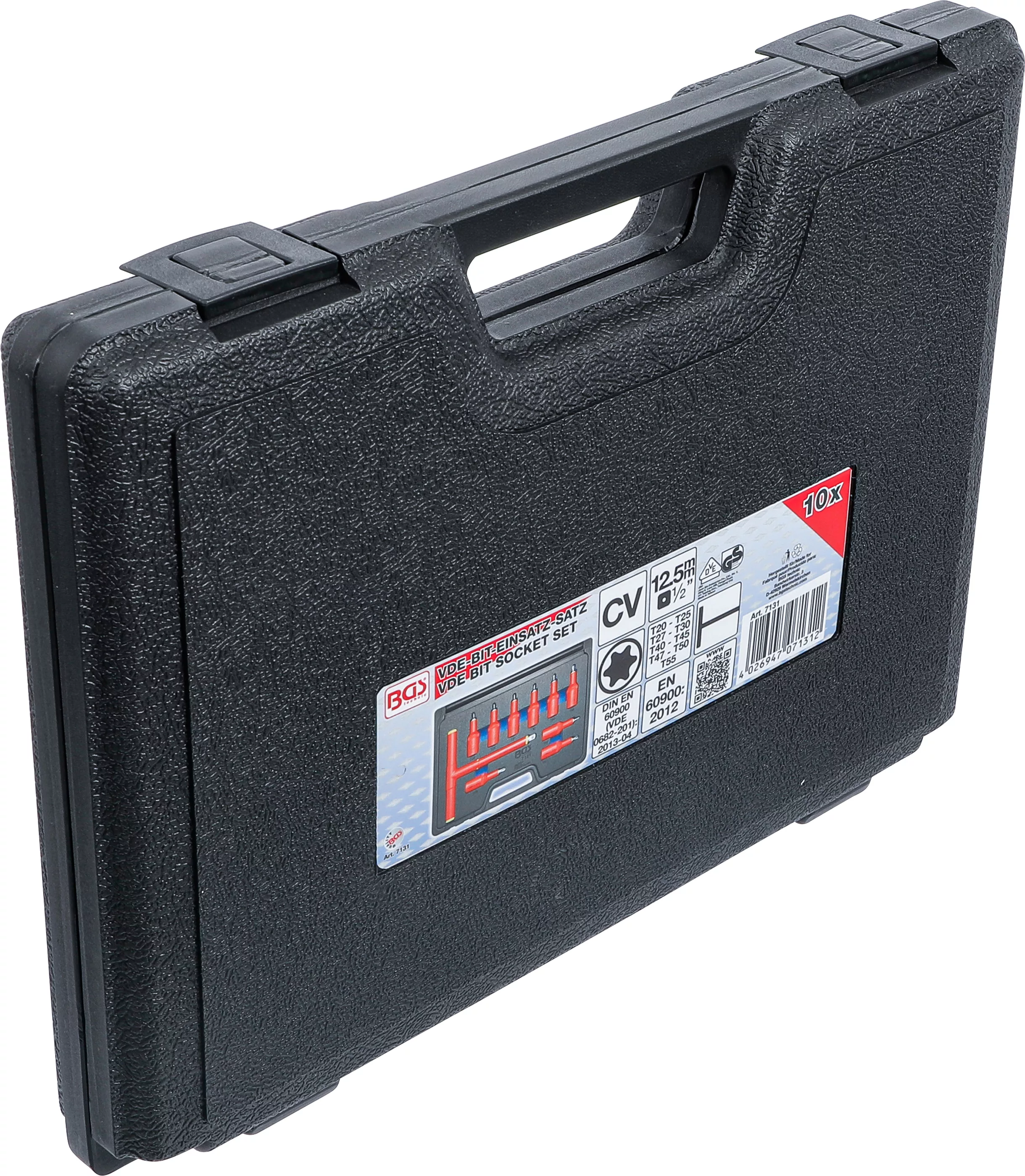 Jeu de douilles à embouts VDE | Empreinte carré femelle 12,5 mm (1/2") | Profil T (pour Torx) T20 - T55 | 10 pièces – Image 16