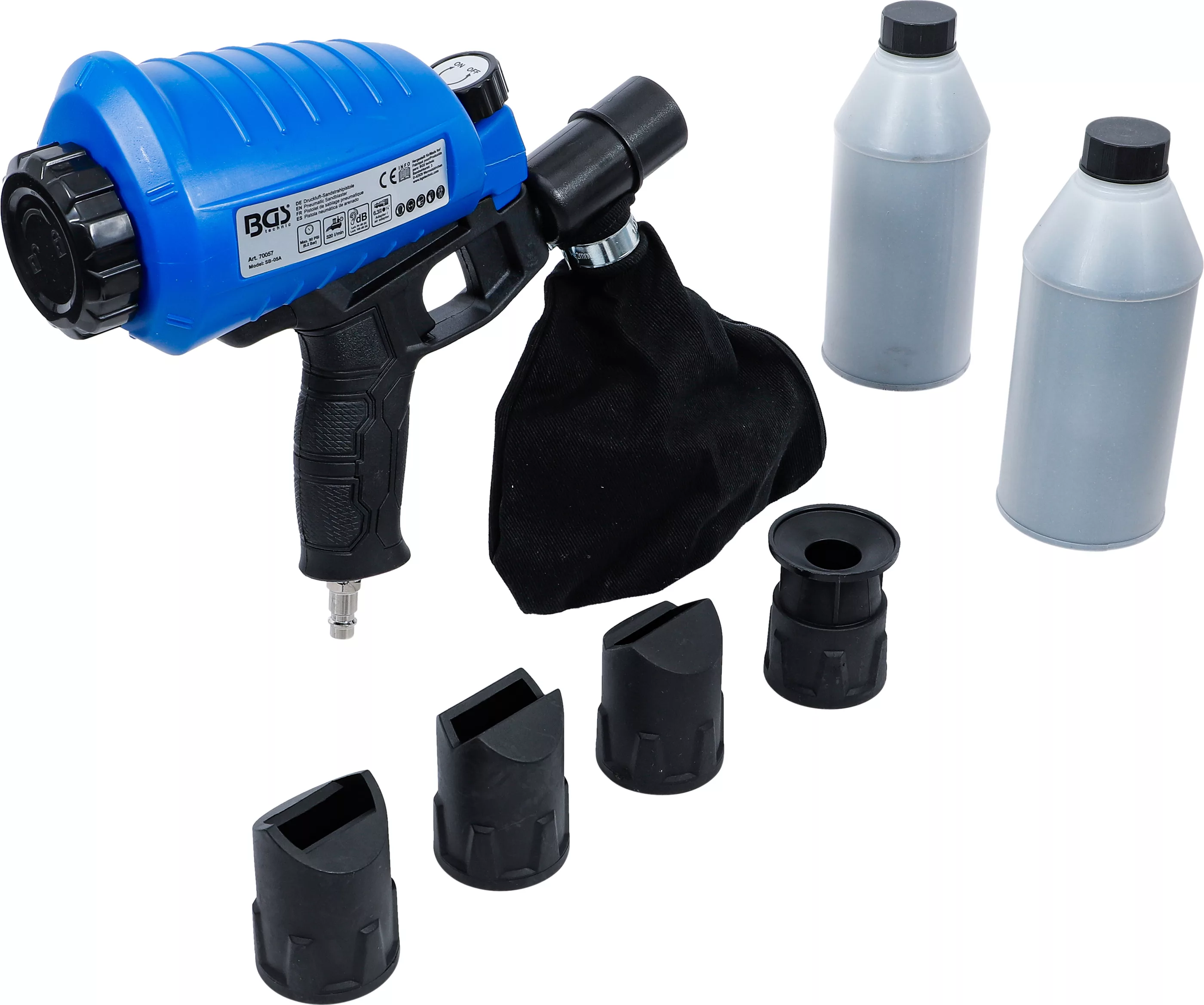 Pistolet de sablage pneumatique avec accessoires| 3 pièces – Image 9
