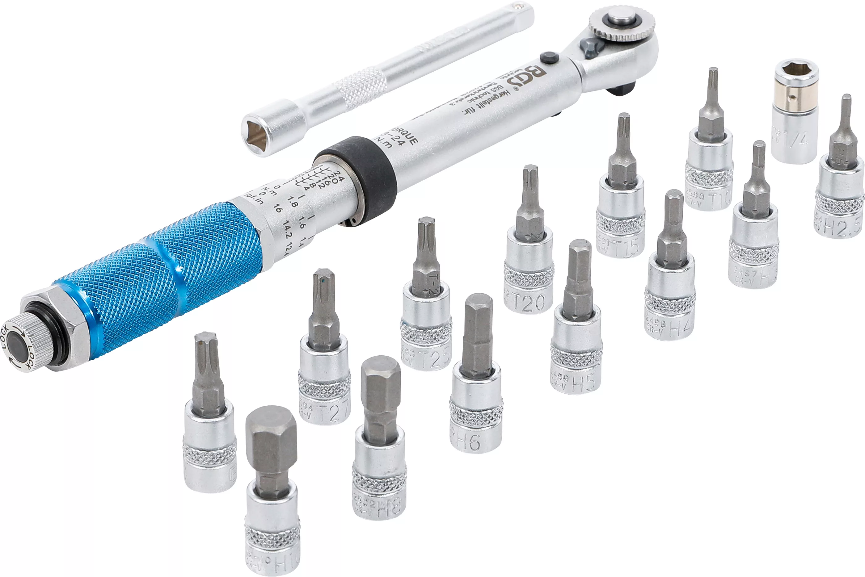 Jeu de clés dynamométrique | 6,3 mm (1/4") | 3 - 24 Nm | 16 pièces – Image 11