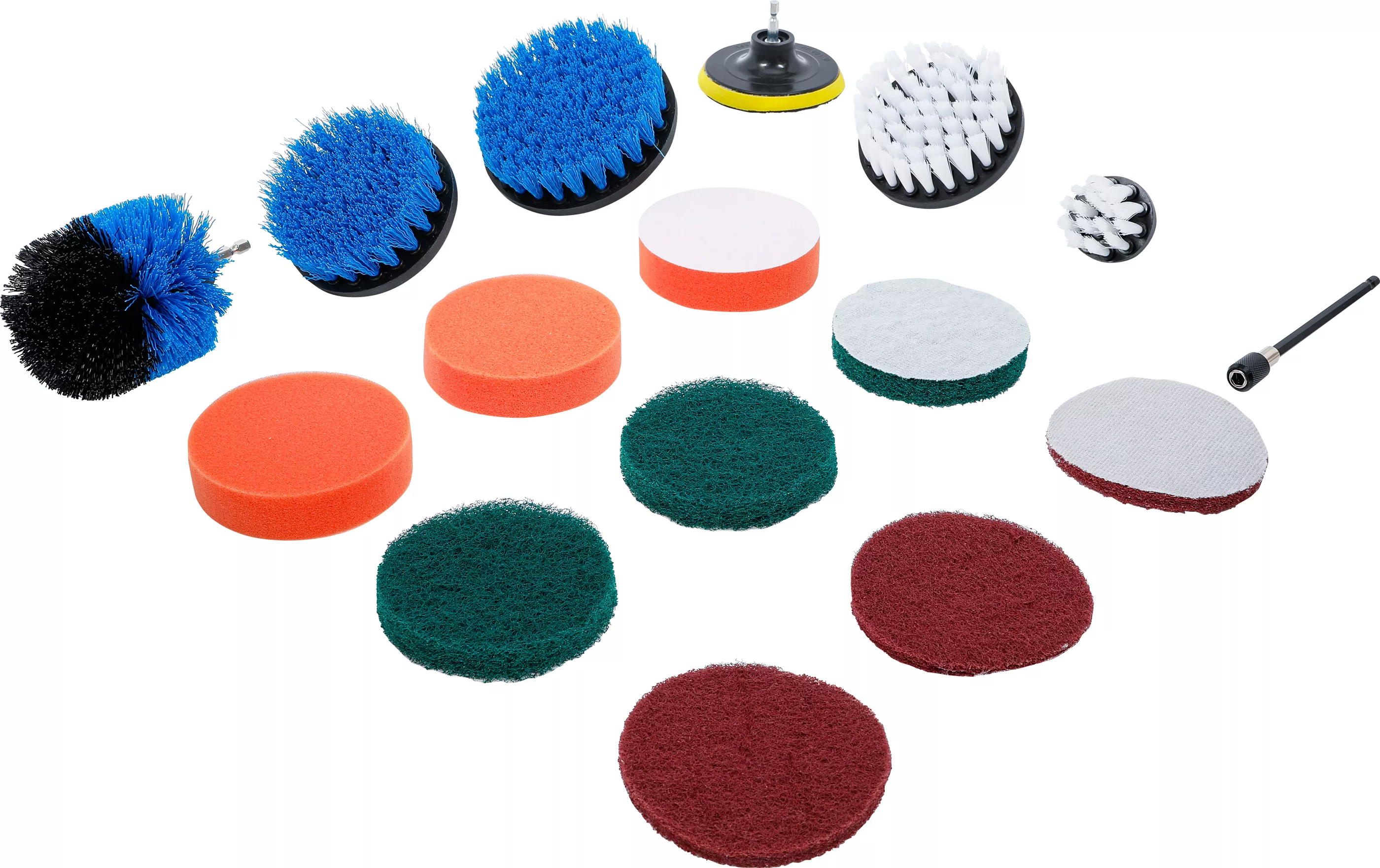 Jeu de disques de polissage et ponçage et d’embouts à brosse | pour perceuses | 16 pcs. – Image 8