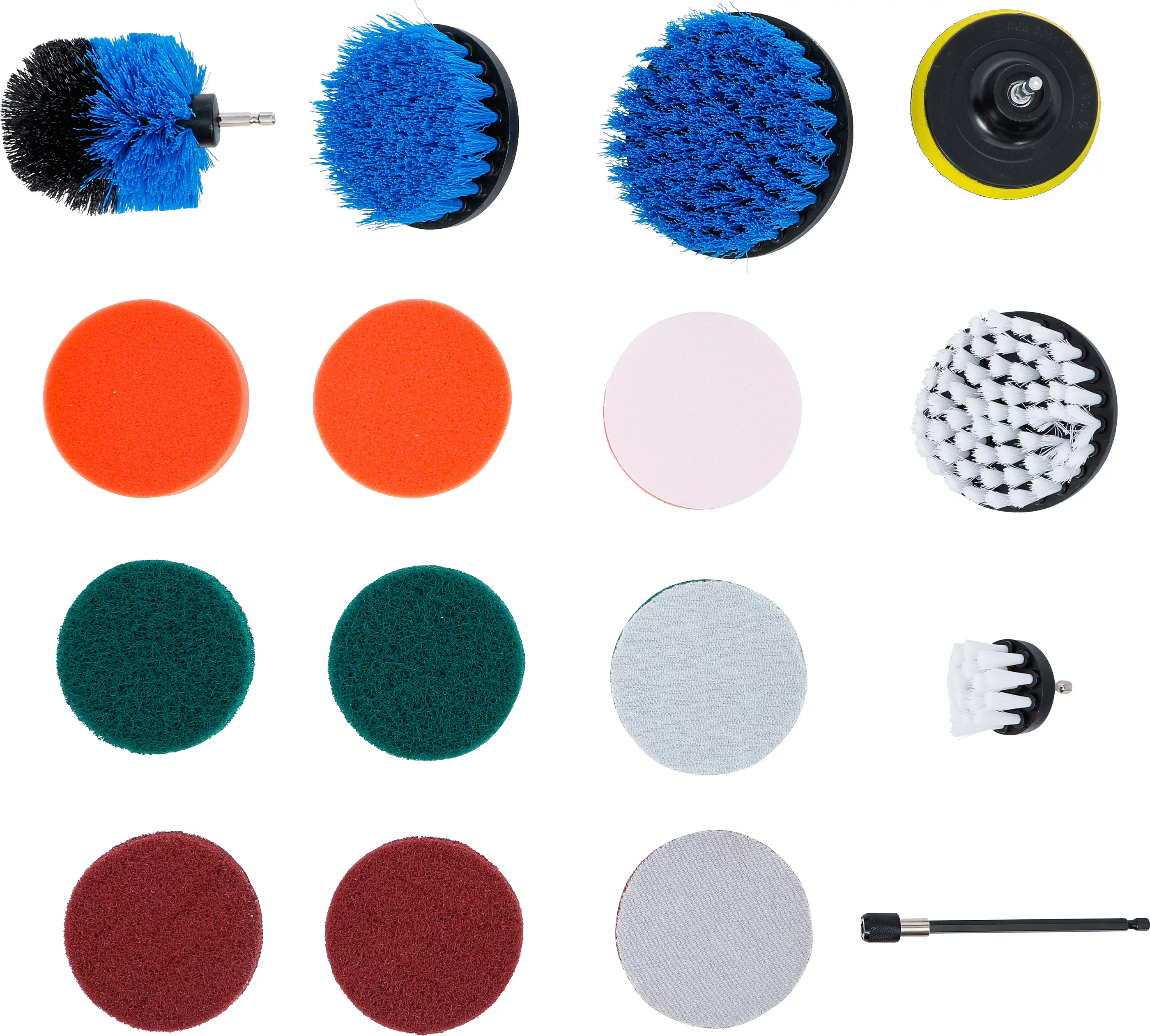 Jeu de disques de polissage et ponçage et d’embouts à brosse | pour perceuses | 16 pcs. – Image 13