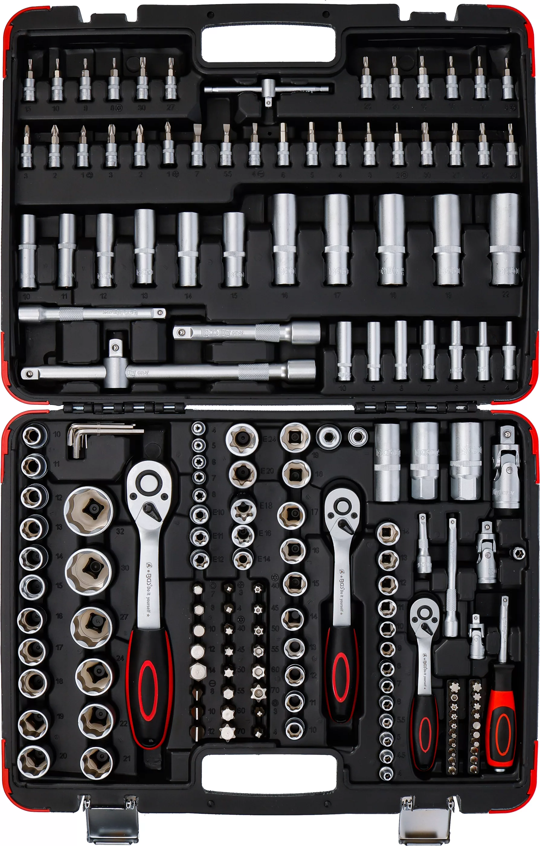 Coffret de douilles | 6,3 mm (1/4") / 10 mm (3/8") / 12,5 mm (1/2") | 172 pièces – Image 12
