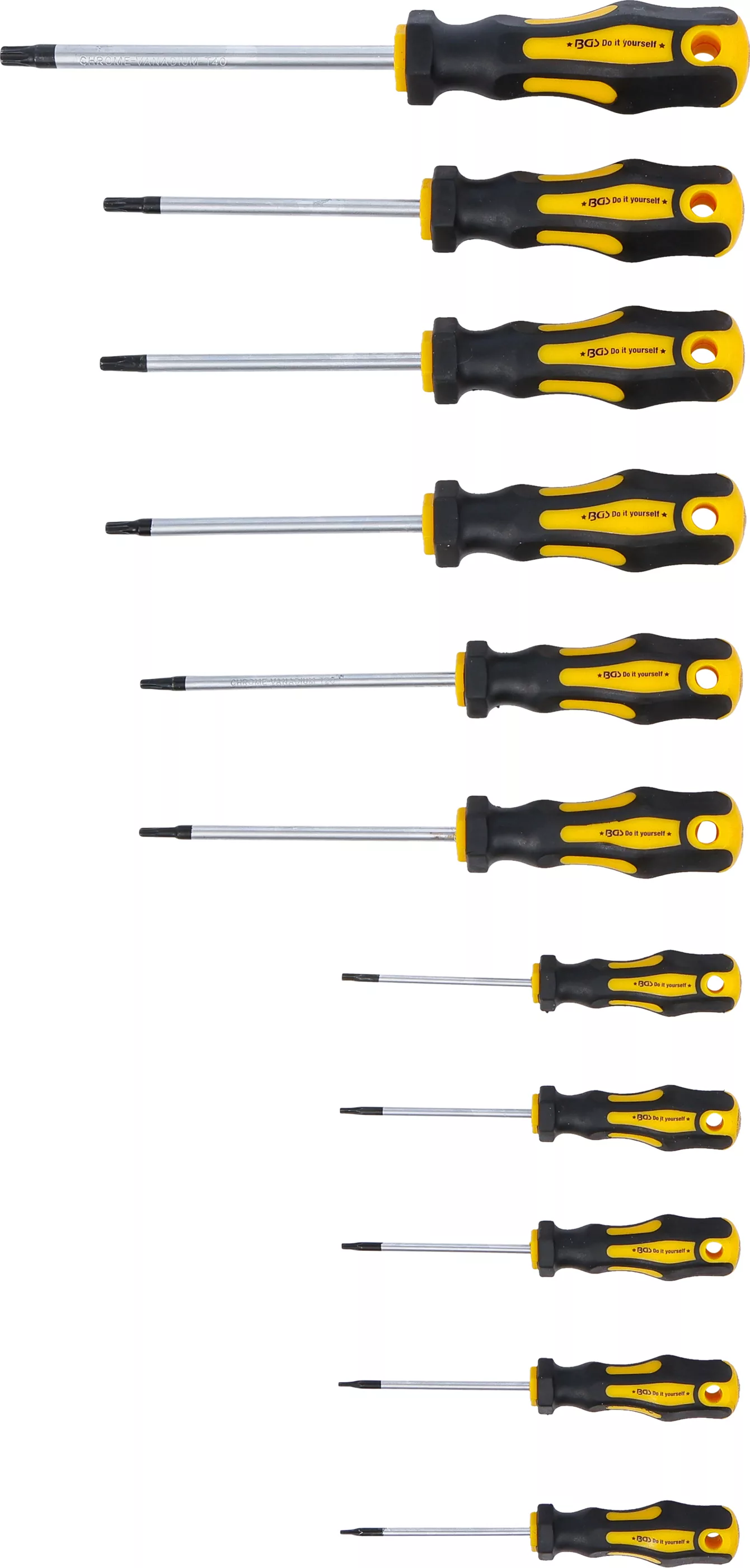 Jeu de tournevis | profil en T (pour Torx) T6 - T40 | 11 pièces – Image 7