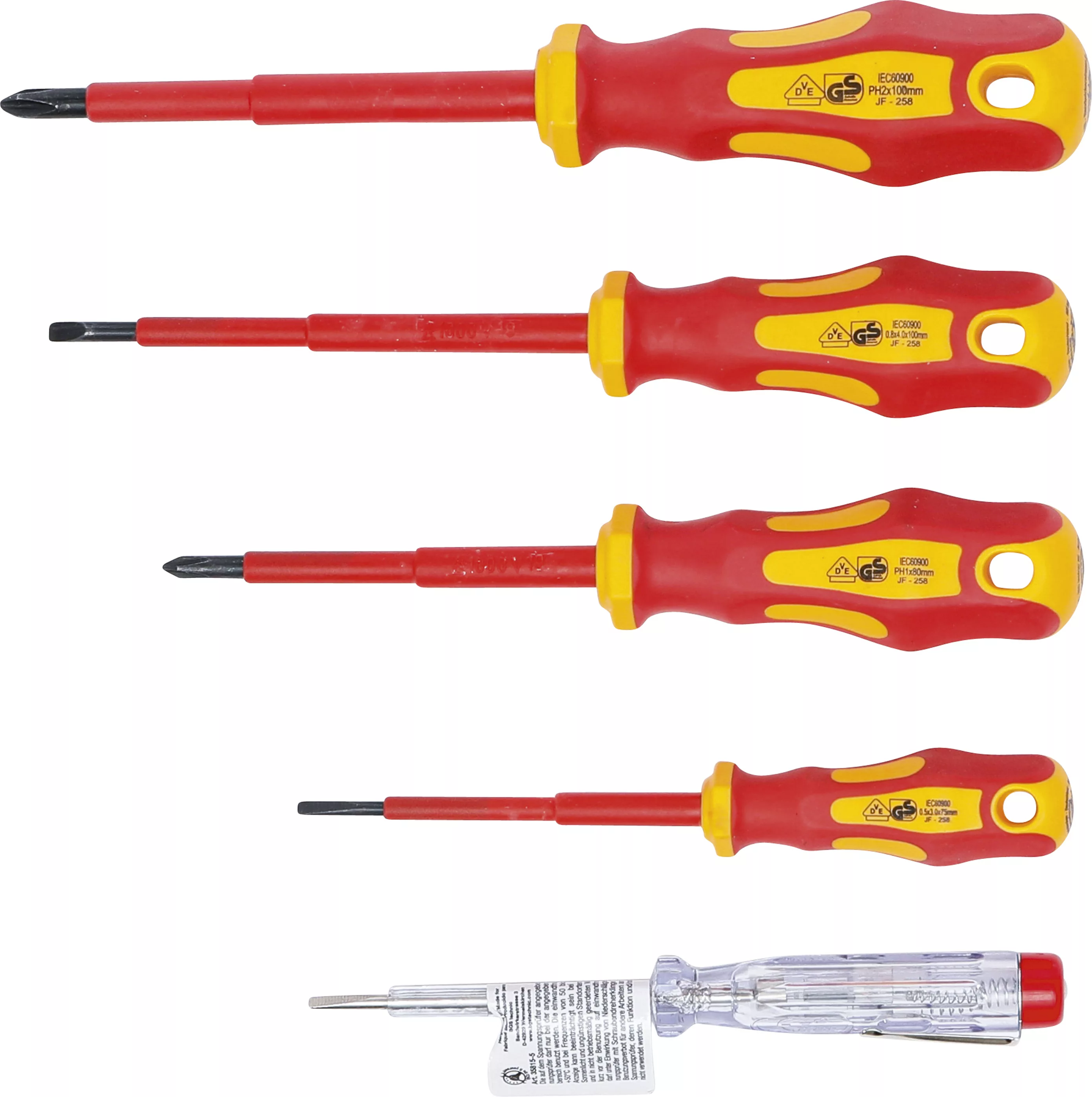 Jeu de tournevis VDE pour électricien | plats/cruciformes | 5 pièces – Image 12