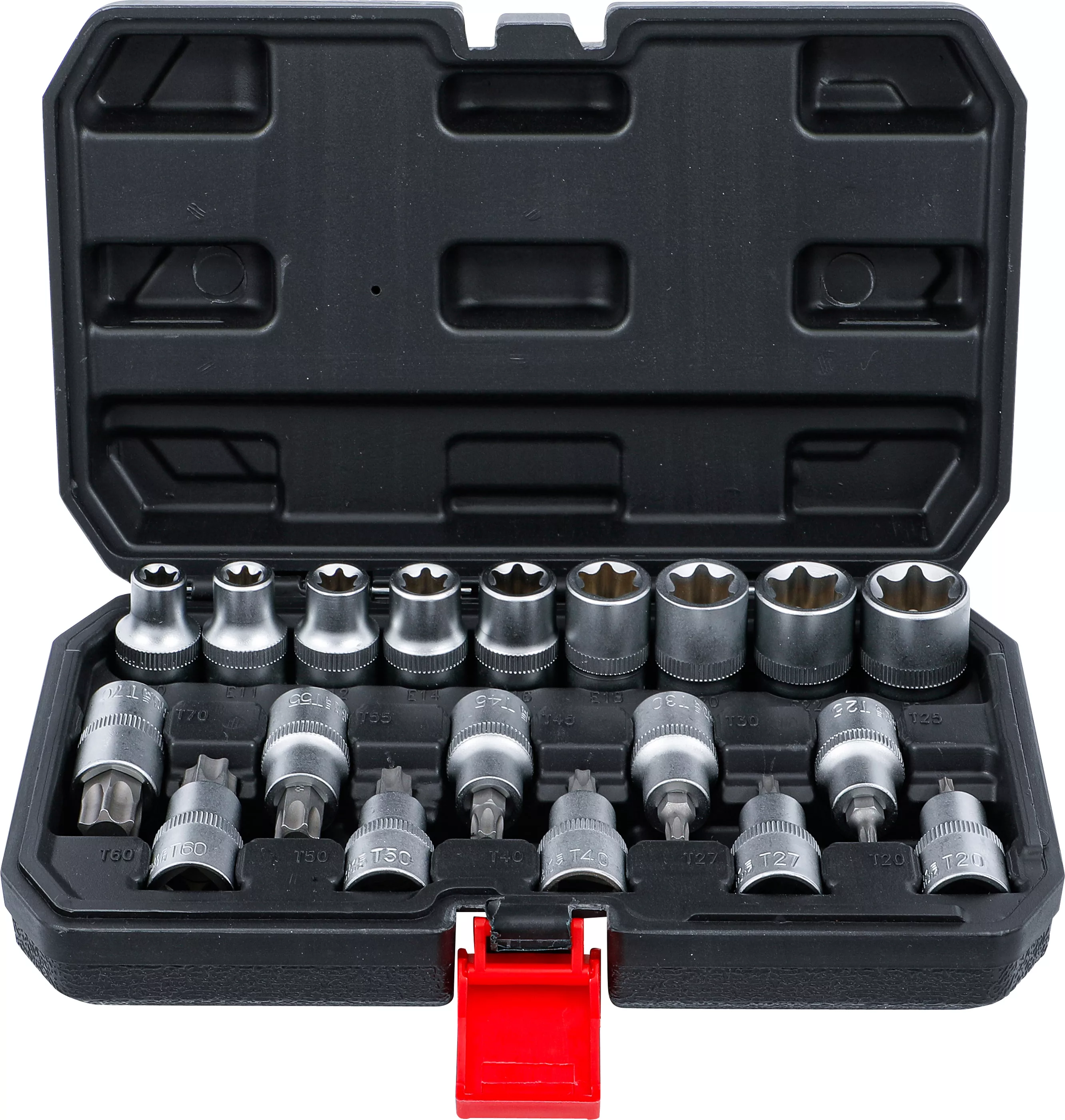Jeu d’embouts/de douilles | 12,5 mm (1/2") | profil en T (pour Torx) / Profil E | 19 pièces – Image 8