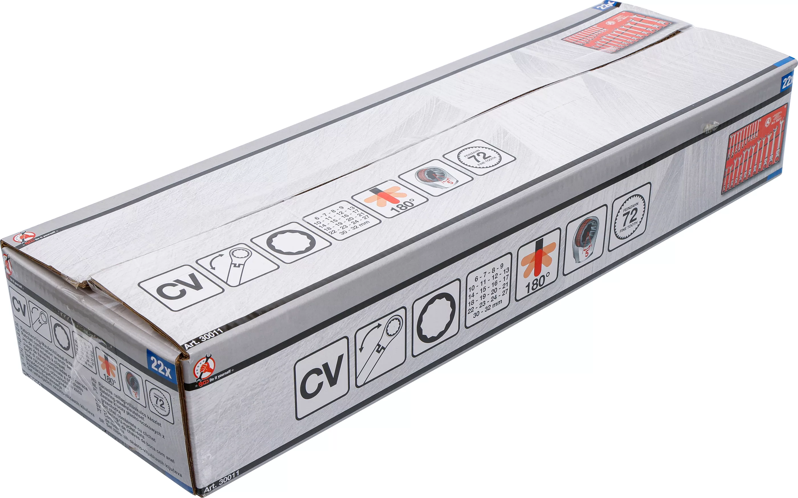 Jeu de clés mixtes à cliquet | têtes flexibles | 6 - 32 mm | 22 pièces – Image 13