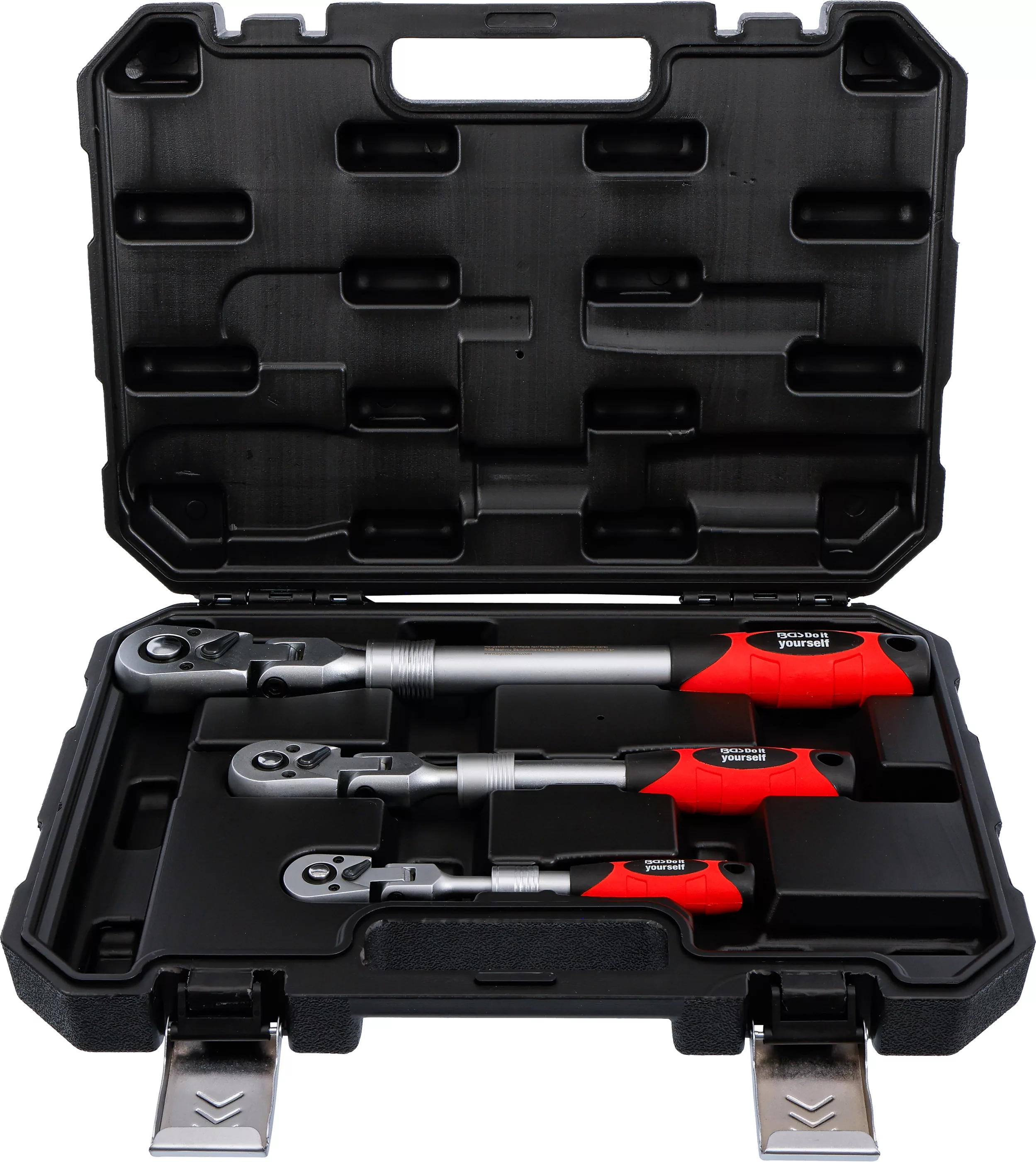 Jeu de cliquets | extensible, réversible | 6,3 mm (1/4") - 10 mm (3/8") - 12,5 mm (1/2") | 3 pièces – Image 9